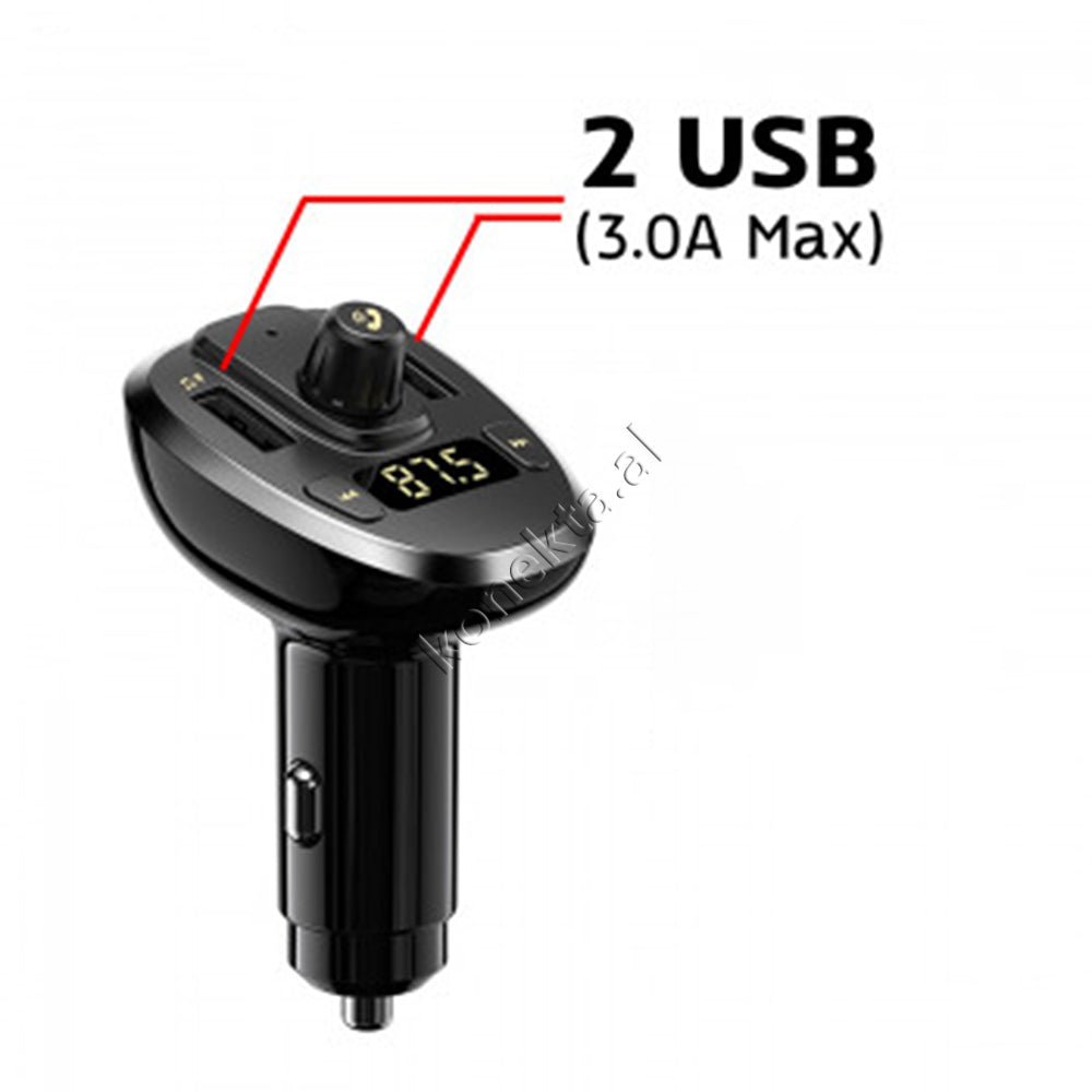 REMAX Bluetooth Car MP3 Adapter, 15W, 2 USB Ports, TF Card - Thumbnail 4