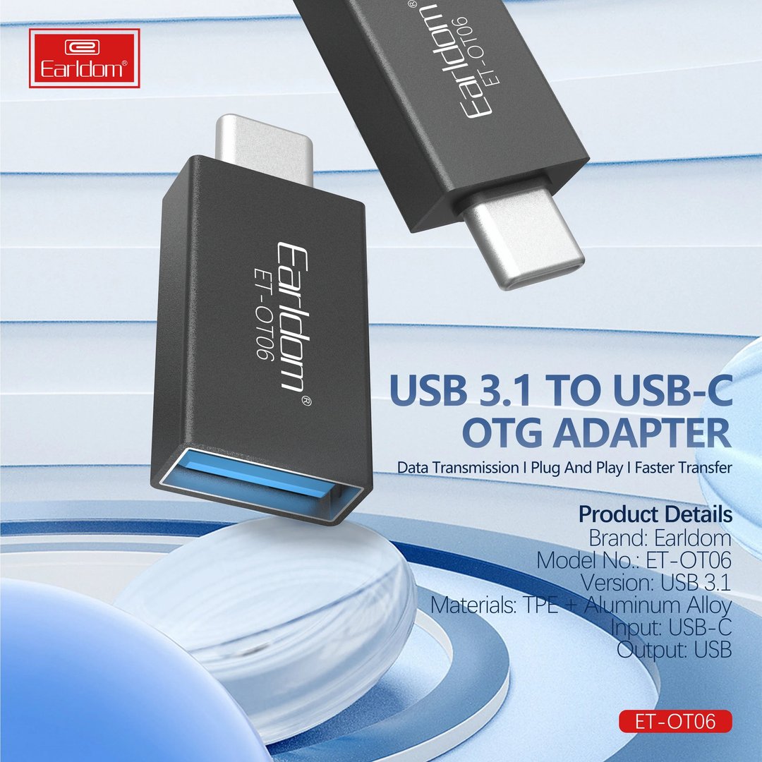 Earldom ET-OT06 Adapter, Black - Thumbnail 2