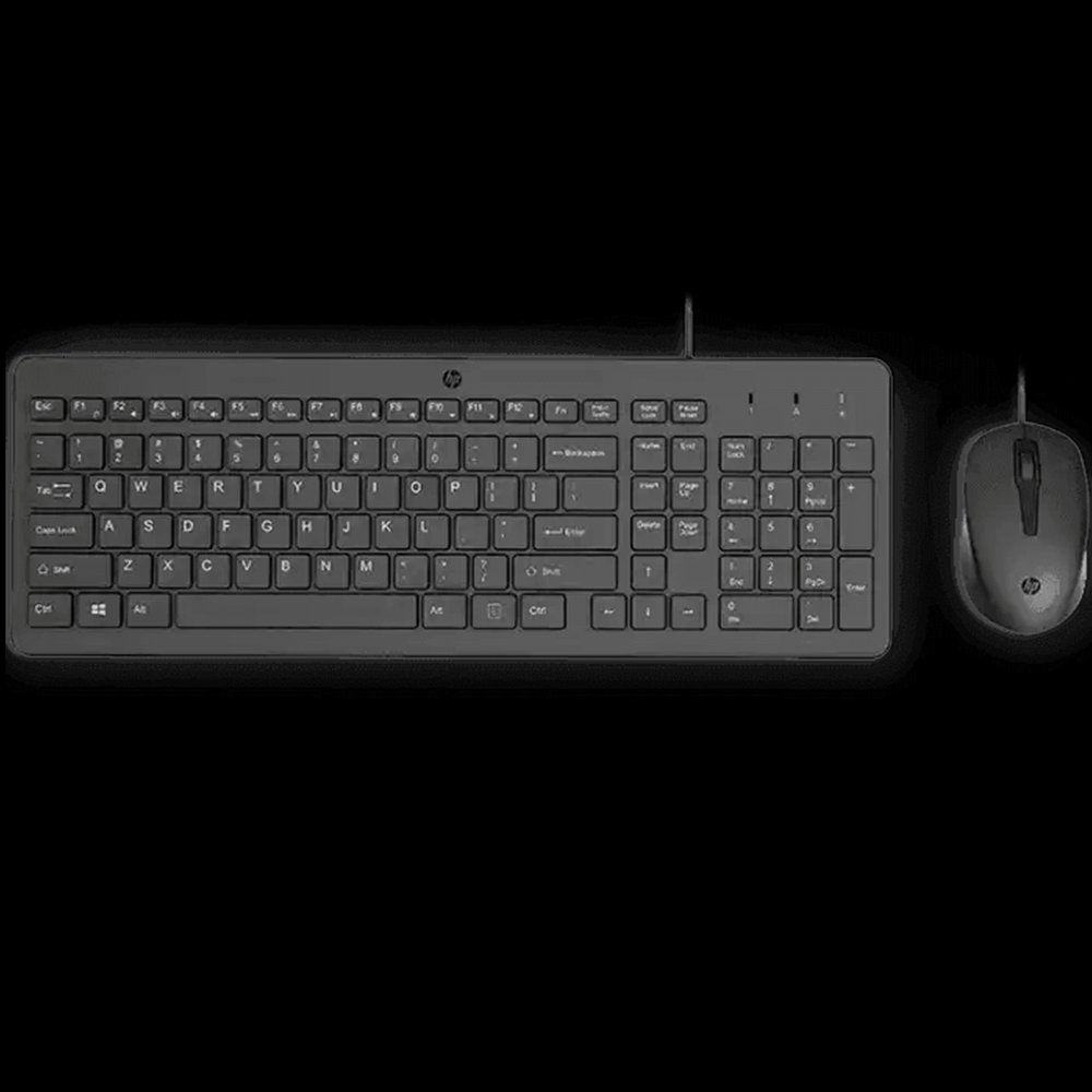 HP 150 Mouse and Keyboard, Black - Image 1