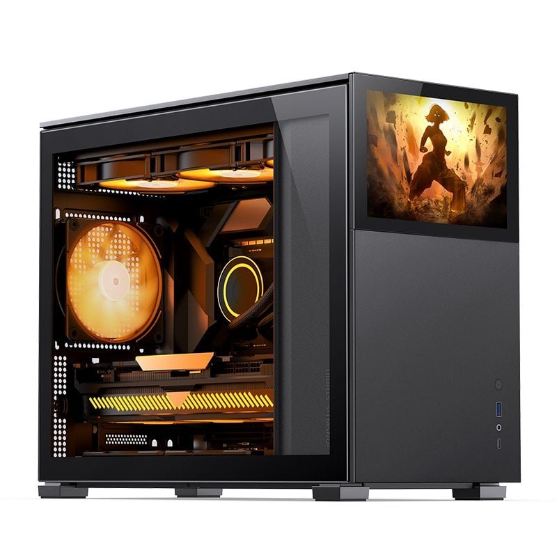 Jonsbo D31 Screen Case, Black, Mini Tower - Image 1