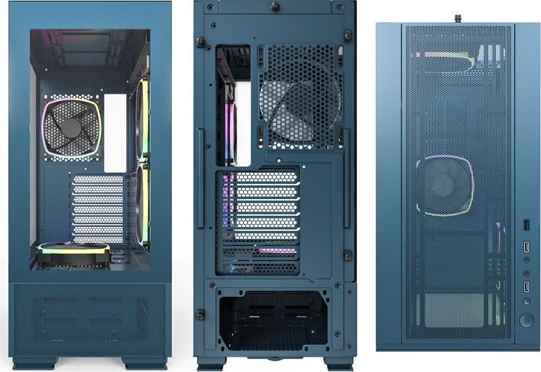 Montech SKY TWO ARGB Case, Blue, Midi Tower - Thumbnail 4