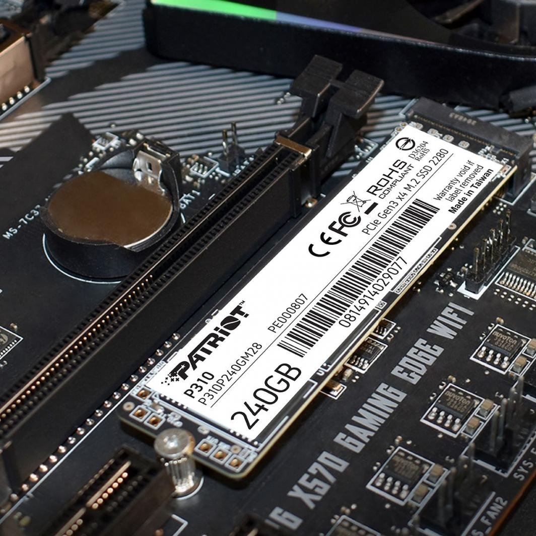 Patriot P310 SSD, 240GB, M.2 2280 PCI-E x4 Gen3 NVMe - Thumbnail 6