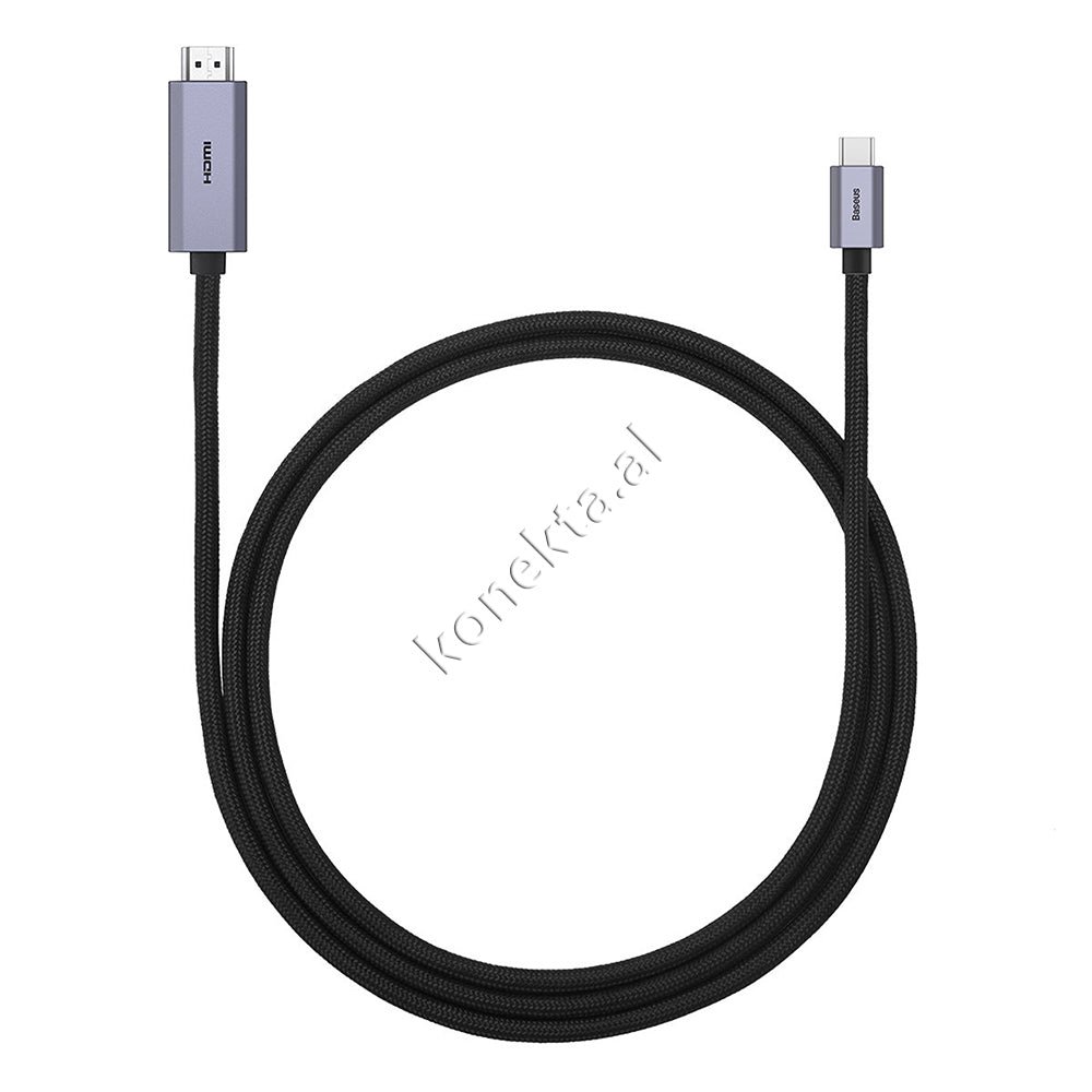 Baseus Type-C to HDMI Adapter Cable, 1m & 2m, Black - Image 1