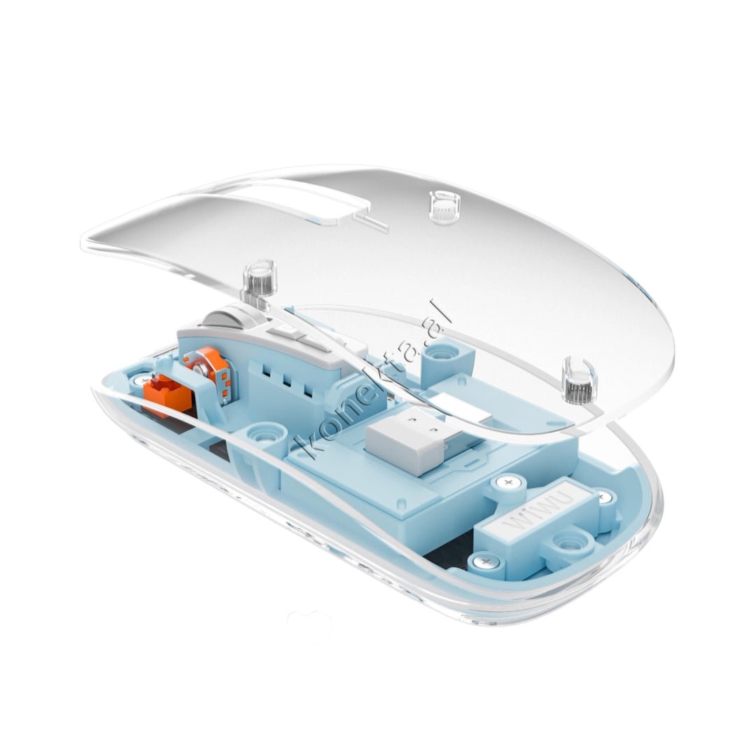 Baseus Wiwu Wireless Mouse, Dark Gray / Light Blue - Thumbnail 5