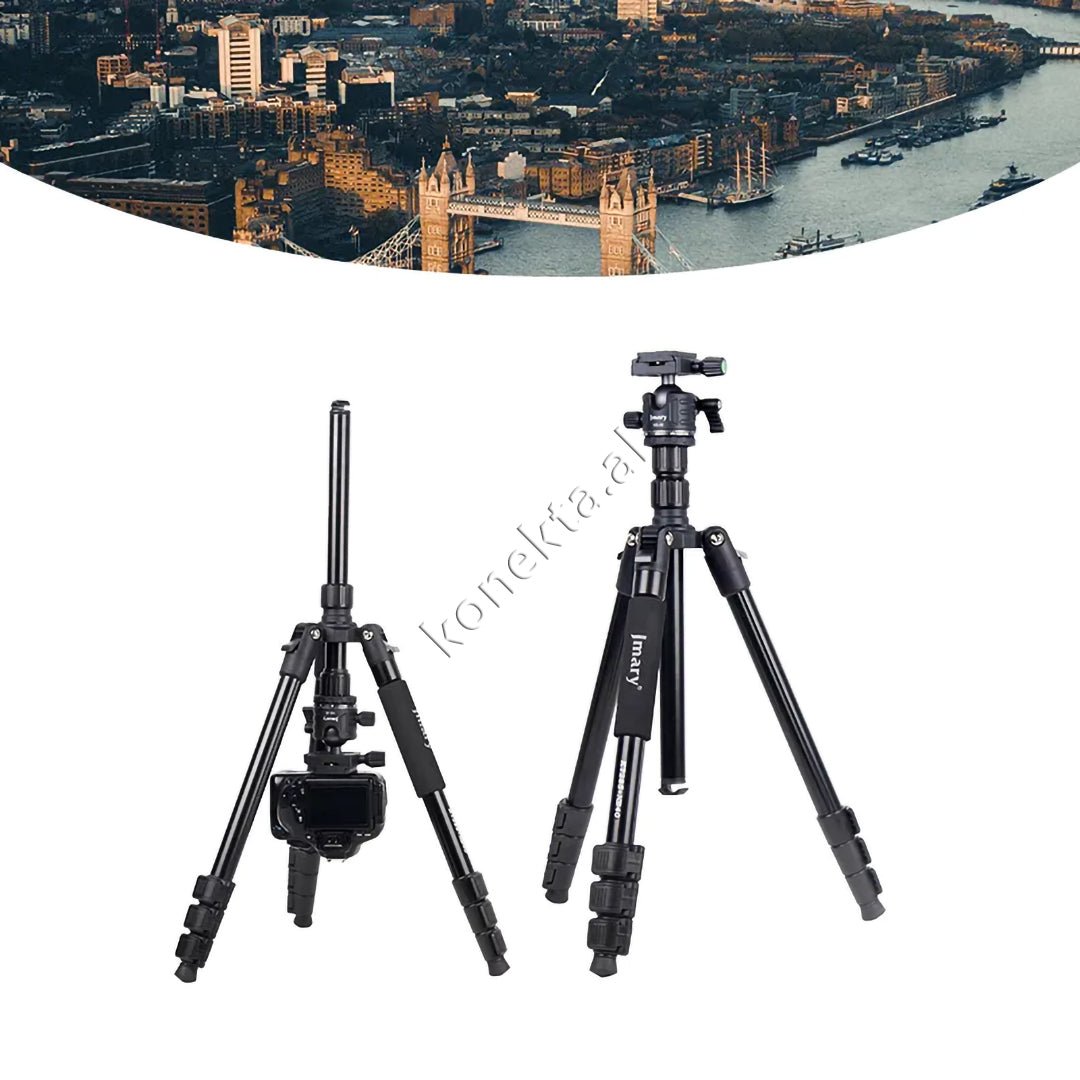 Jmary Trekëmbesh Tripod, i Çmontueshëm me Kokë Profesionale, Gjatësi e Kënd Të Gradueshëm - Image 1