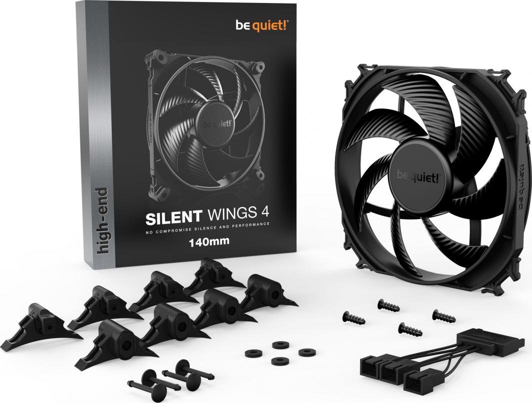 Be quiet! Silent Wings 4 Fan, 140 mm, Black - Thumbnail 4