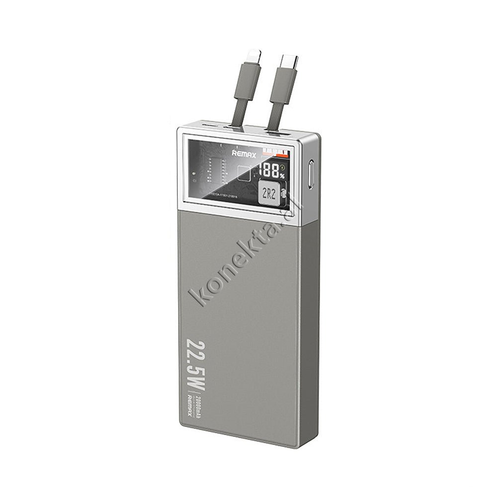Remax 20000mAh External Battery, Blue / Silver - Thumbnail 7