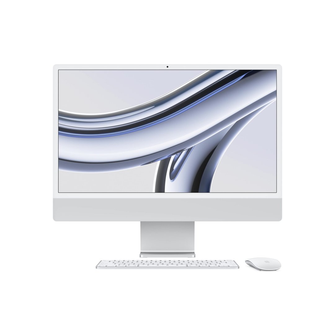 Apple iMac 24 Desktop, Silver, 256GB, 8 Core Cpu, 10 Core Gpu, 8gb - Image 1