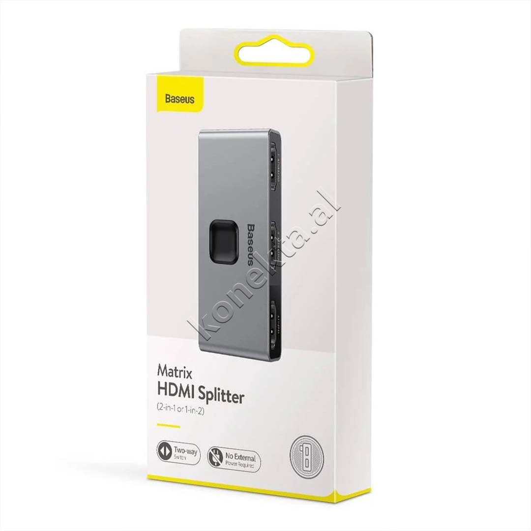Baseus HDMI Switcher Matrix 4K HD, Grey - Thumbnail 12