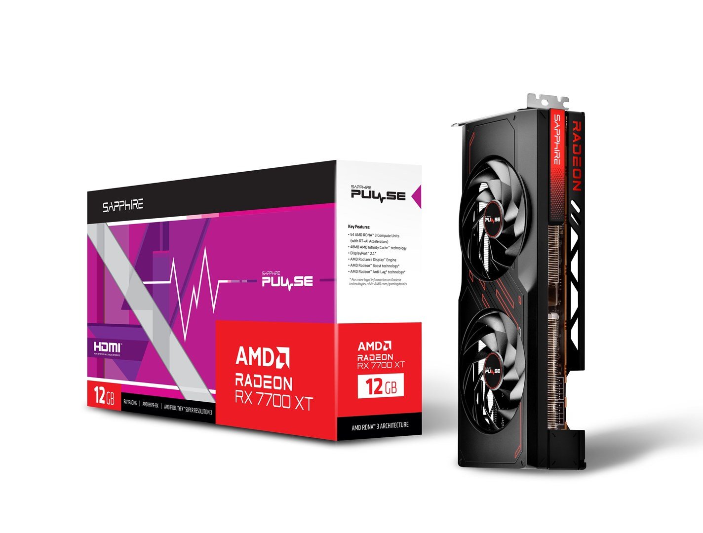 Sapphire Pulse Radeon RX 7700 XT 12GB GDDR6 Graphics Card - Thumbnail 7