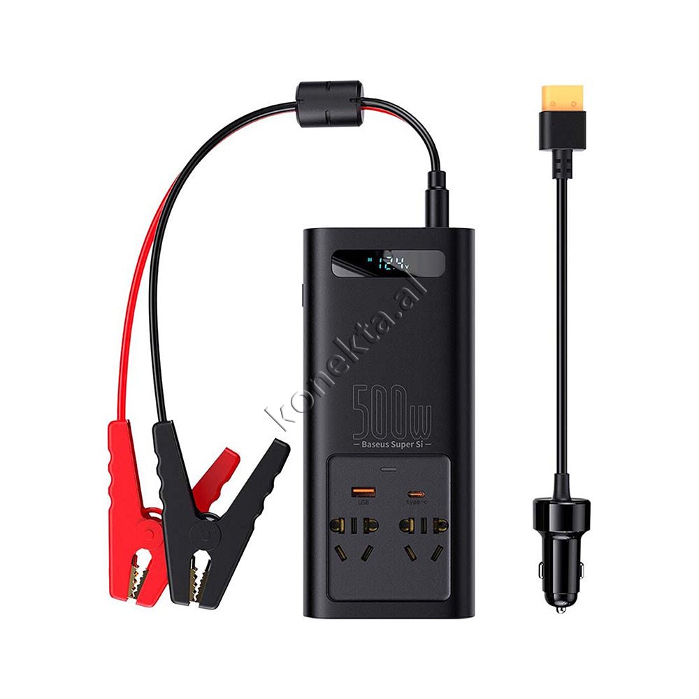 Baseus Konvertues Energjie 500W Me 4 Porta, E Zeze - Image 1