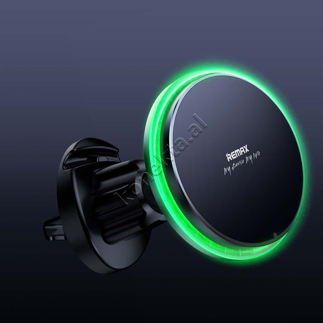 Remax Wireless Charger and Car Phone Holder, Black - Thumbnail 6