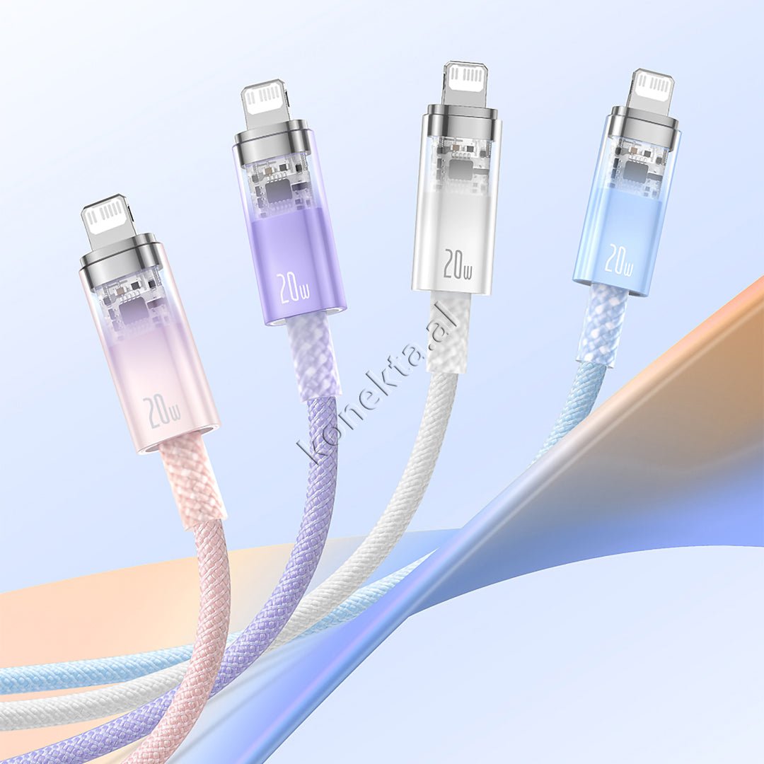 Baseus Type-C to Lightning Cable, 1m, Transparent, 20W - Thumbnail 5