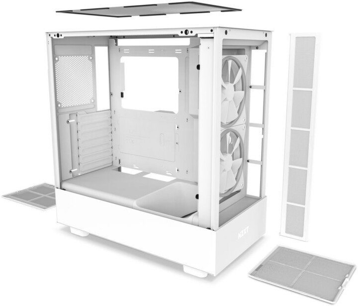 NZXT H5 Elite Case, White - Thumbnail 4