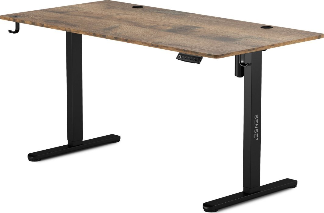 SENSE7 Nojo Table, 140cm x 70cm, Black/Wood - Thumbnail 4
