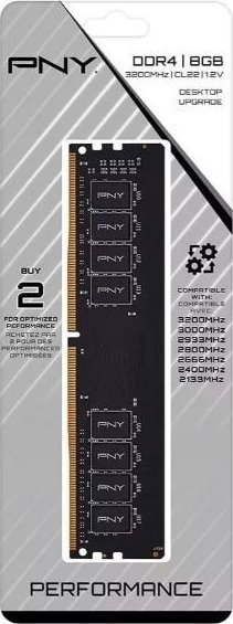 PNY DDR4 Memory, 8 GB, 3200 MHz, CL22 - Thumbnail 2