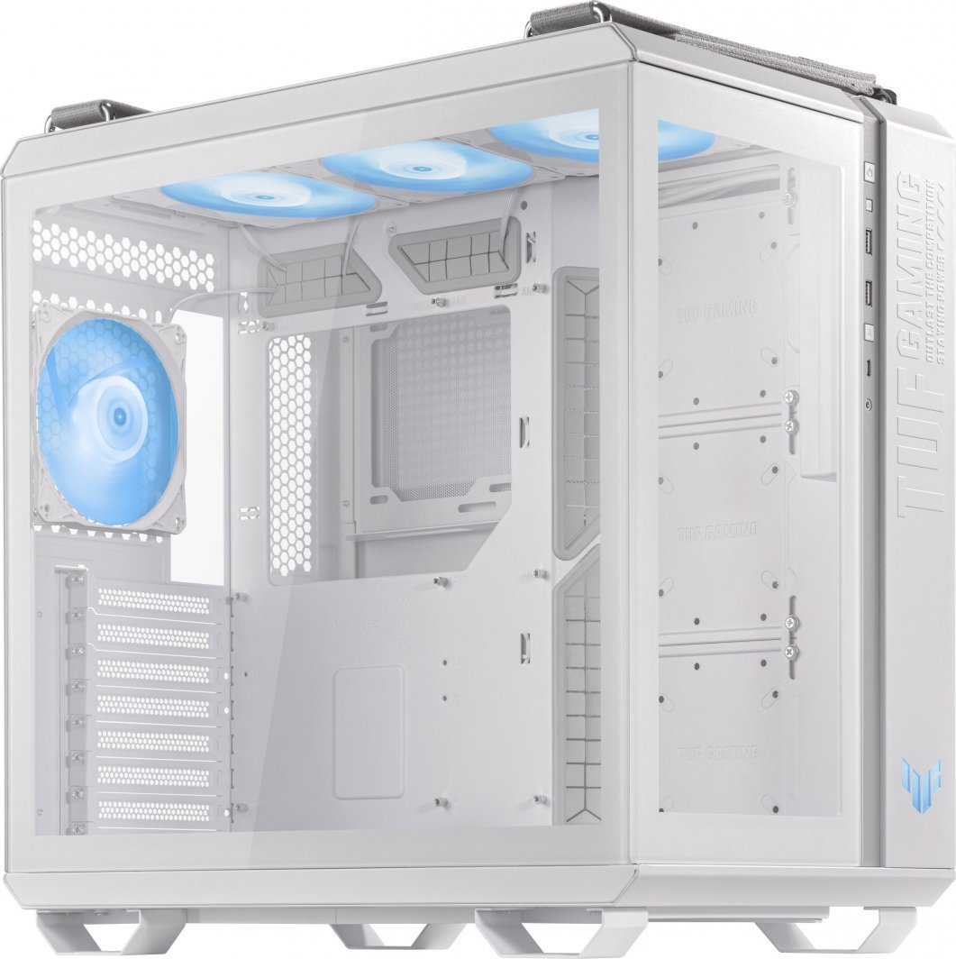Asus TUF Gaming GT502 PLUS TG ARGB Case, White, Midi Tower - Thumbnail 4