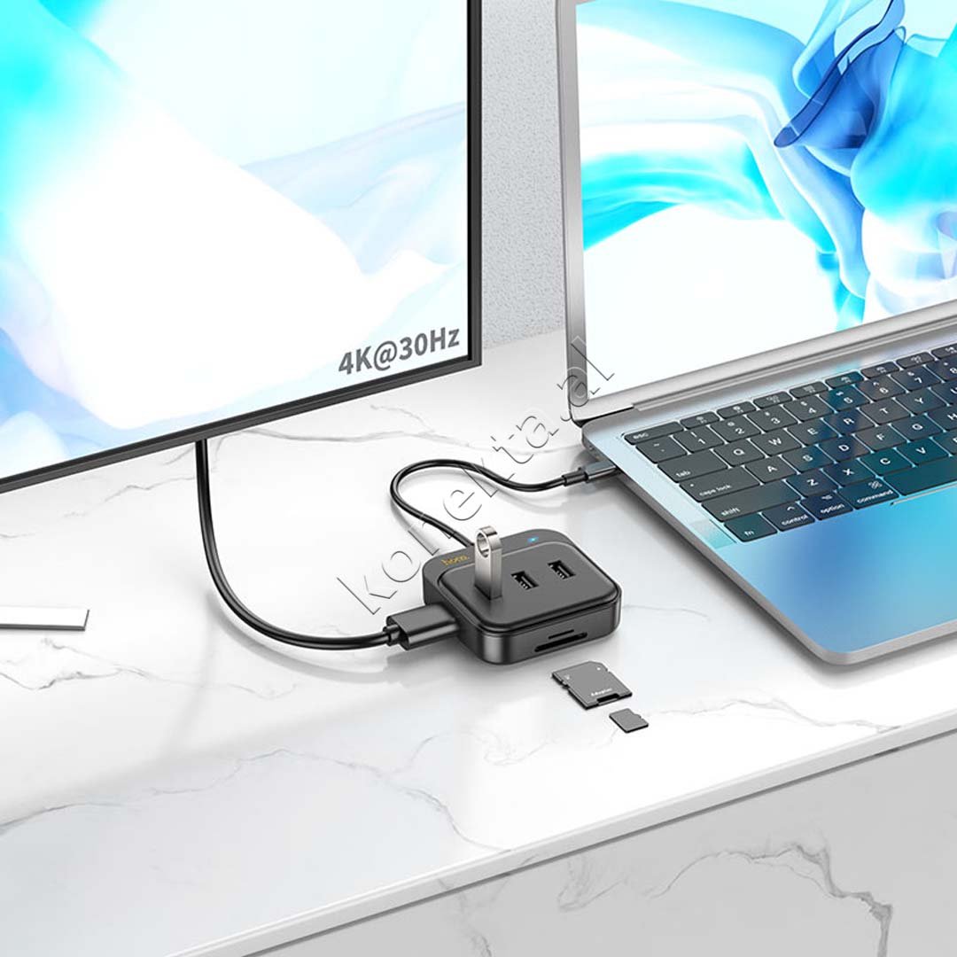 Hoco Adaptor HUB Me Shumë Porta 7 në 1 - Thumbnail 5