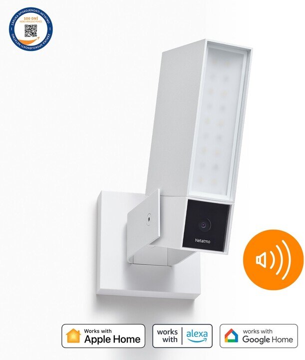 Netatmo Outdoor Camera with Siren, White - Image 1