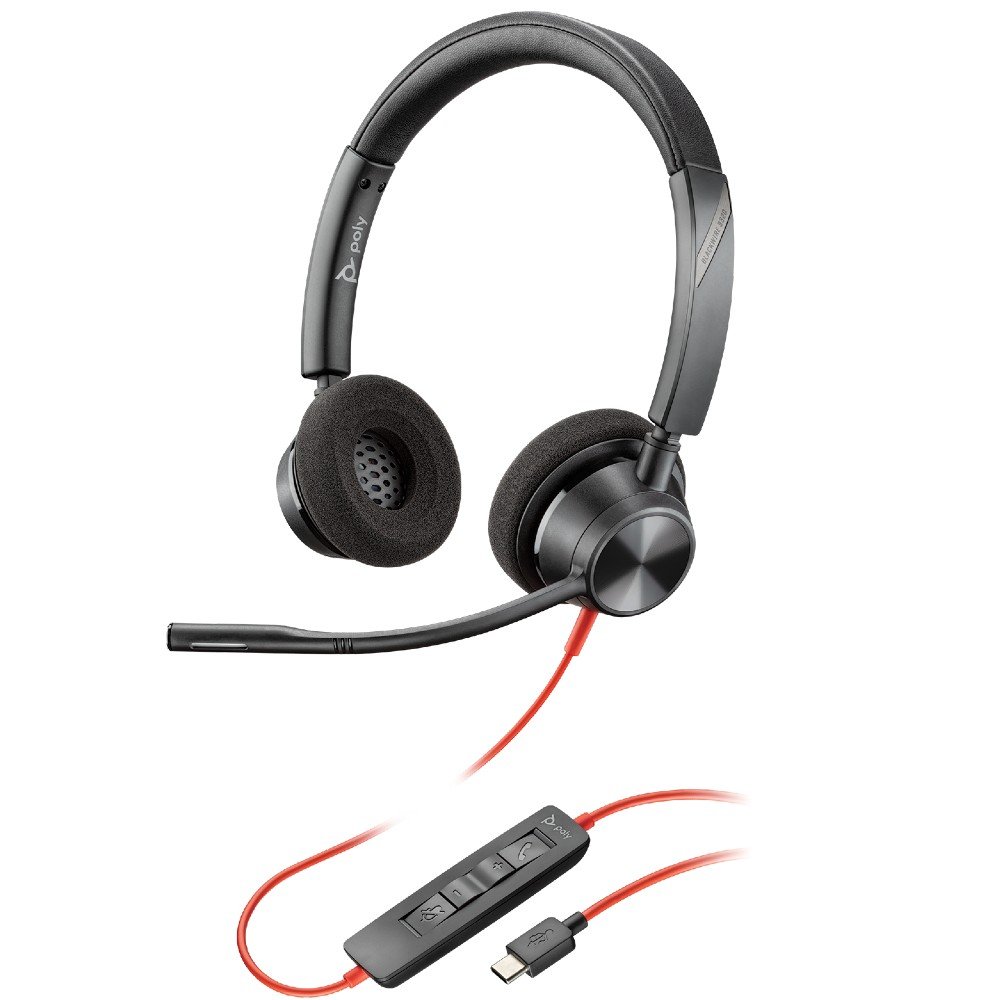 Poly C3320 Headphones, Black - Image 1