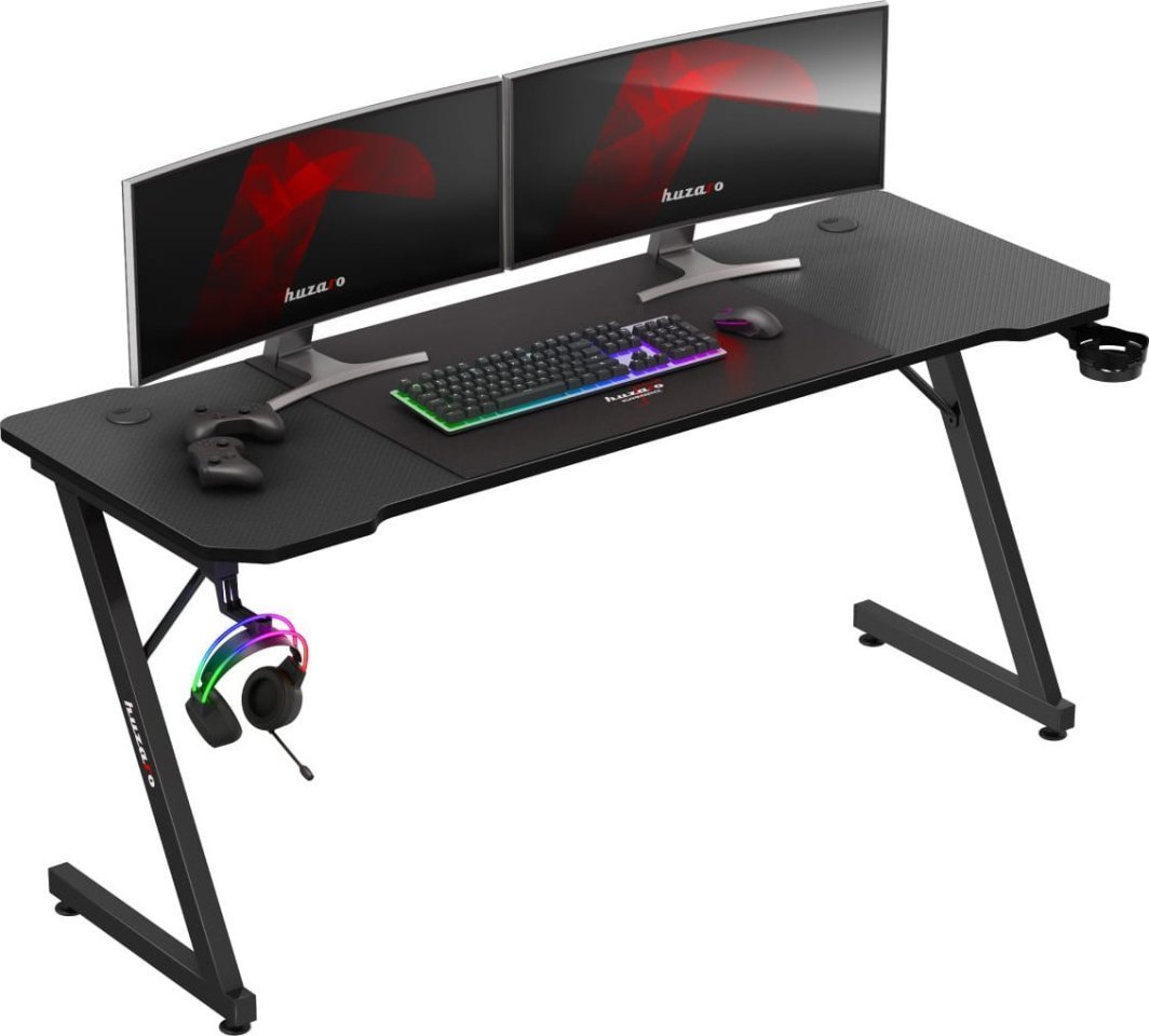 Huzaro Hero 4.8 Gaming Table, 160x60cm, Black - Image 1