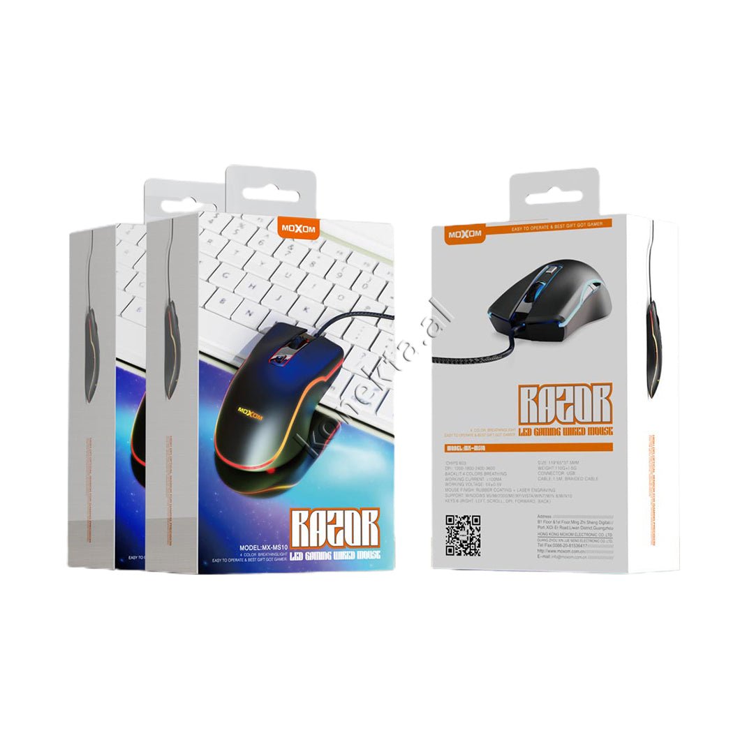 Moxom MX-MS10 Mouse, Black - Thumbnail 2