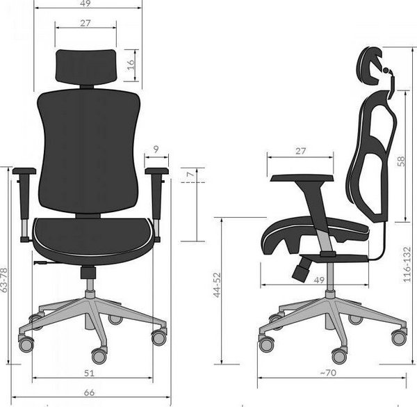 Diablo Chairs V-Basic Chair, Black - Thumbnail 2