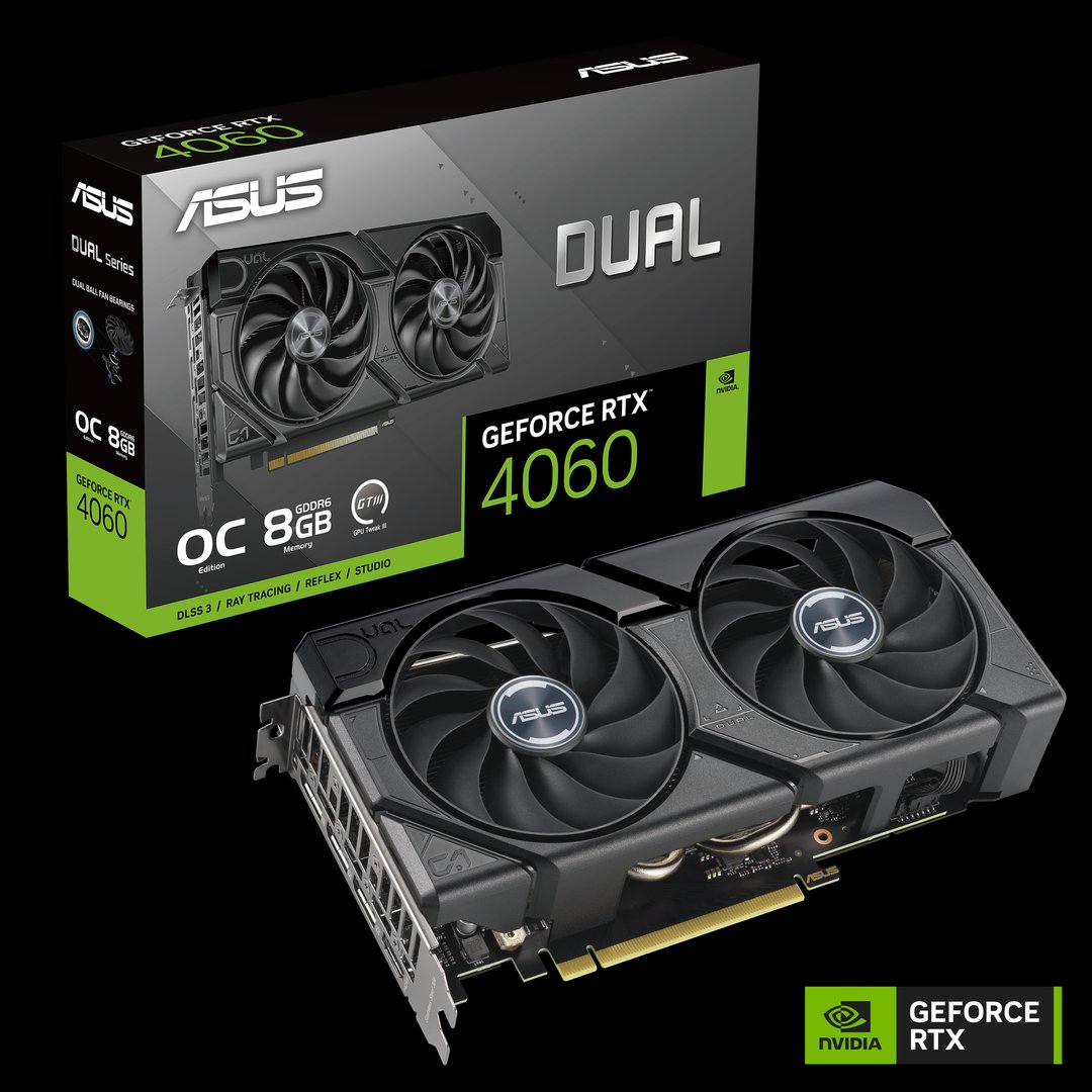 Asus RTX 4060 8GB Dual Evo OC GDDR6 Graphics Card - Image 1