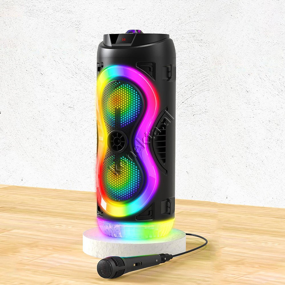 MOXOM Bluetooth Speaker with Microphone, Super Bass, Karaoke - Thumbnail 4