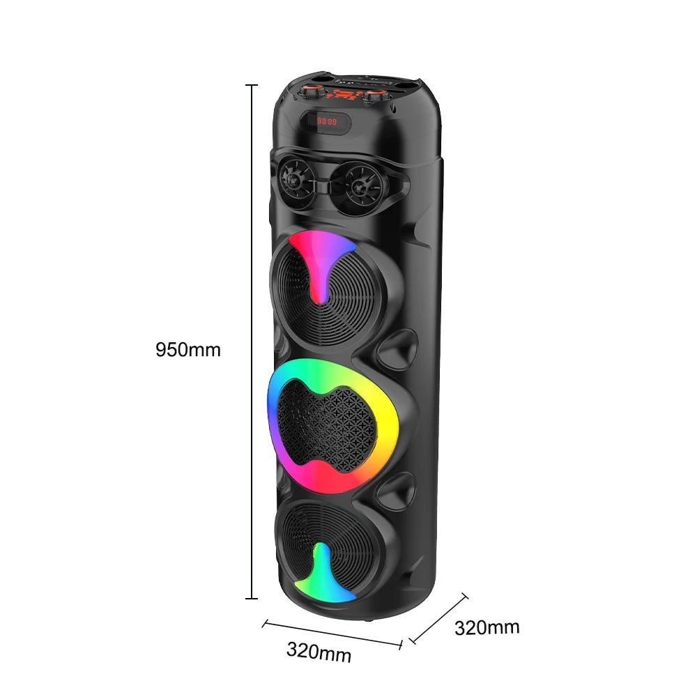 Sing-E ZQS8309 Speaker, 60W, 3x8" Subwoofer, Wireless Microphone - Thumbnail 2