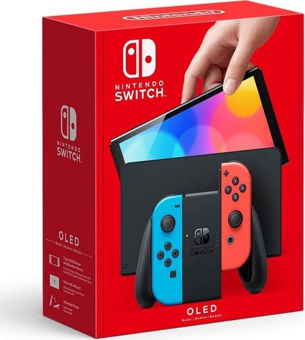 Nintendo Switch OLED Console, Red/Blue - Thumbnail 6
