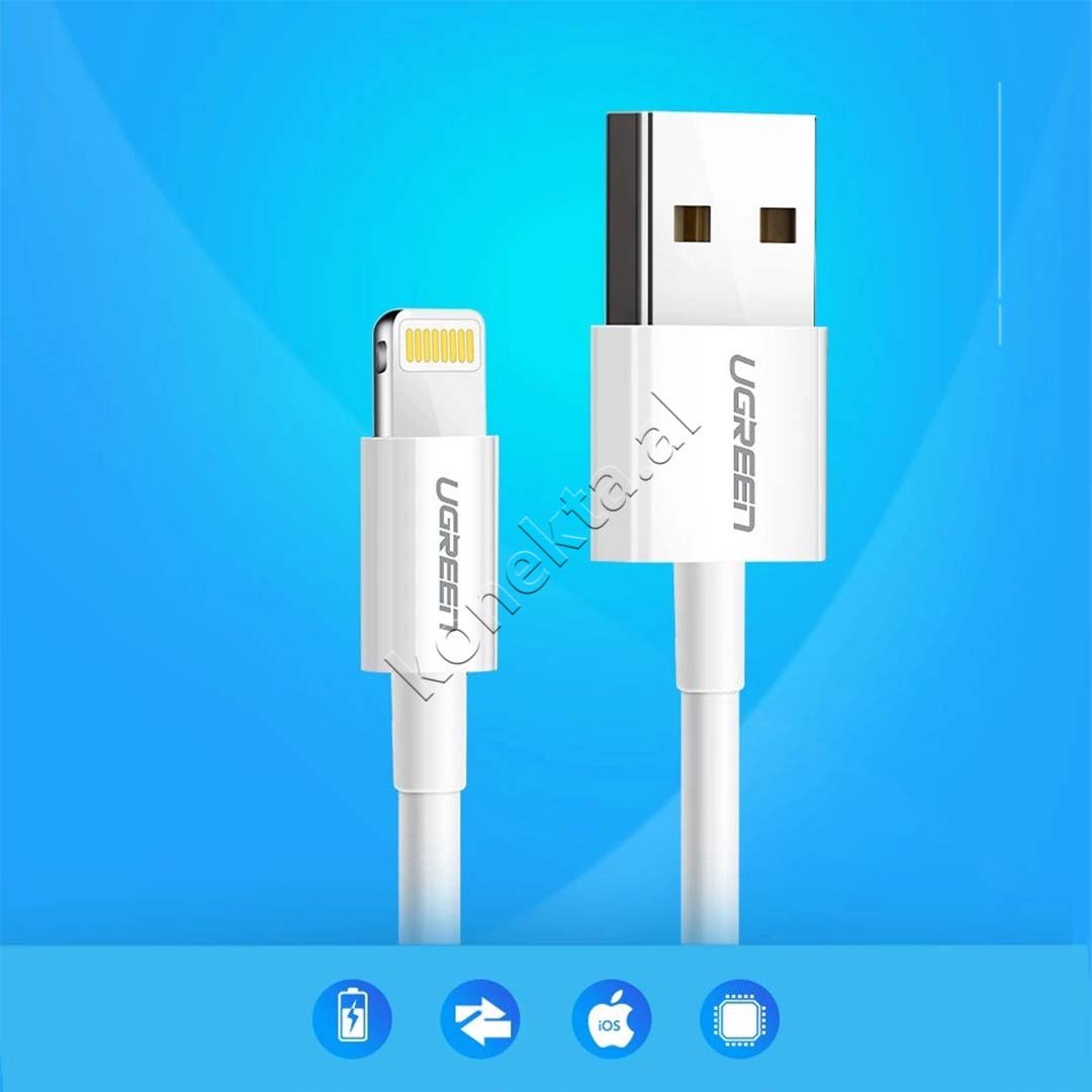 UGreen USB-A to Lightning Cable, White, 1m / 1.5m - Thumbnail 11