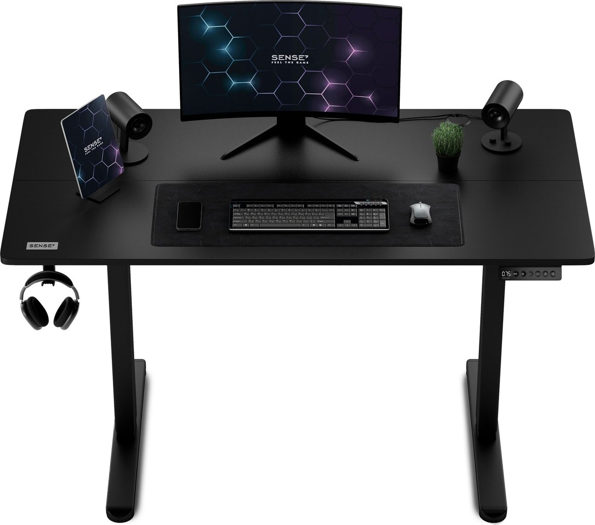 SENSE7 Nojo Gaming Table, 140cm x 70cm, Black - Thumbnail 5