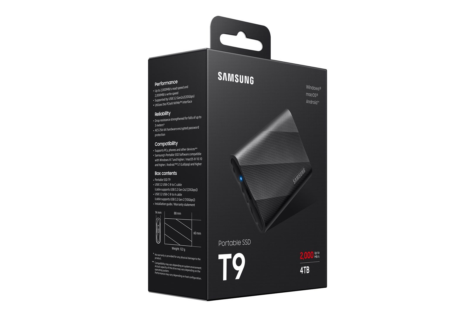 Samsung MU-PG4T0B Disk, 4 TB, USB Type-C, 3.2 Gen 2, Black - Thumbnail 10