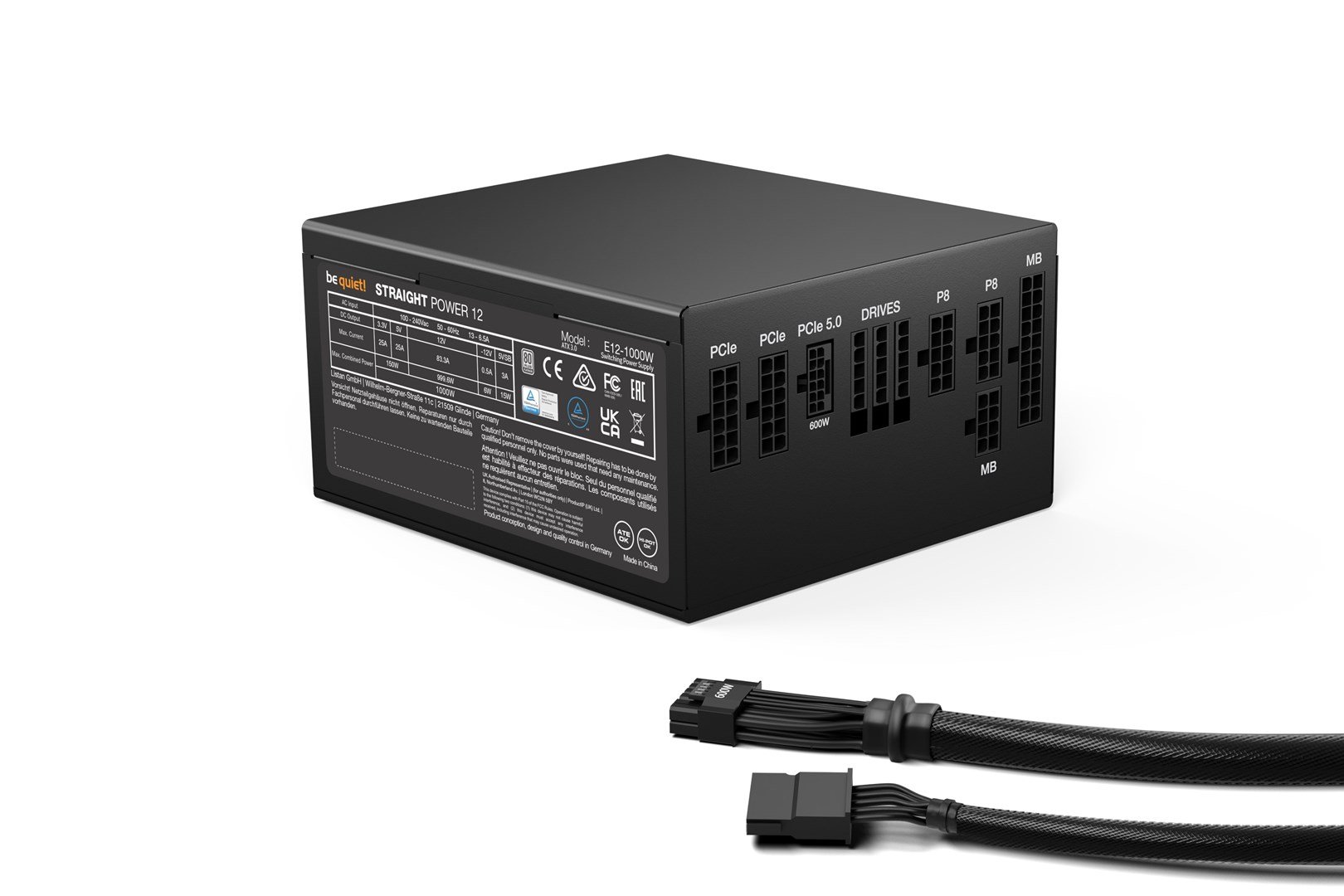 Be quiet! BN338 Power Supply, 20+4 pin ATX, 1000 W, Black - Thumbnail 2