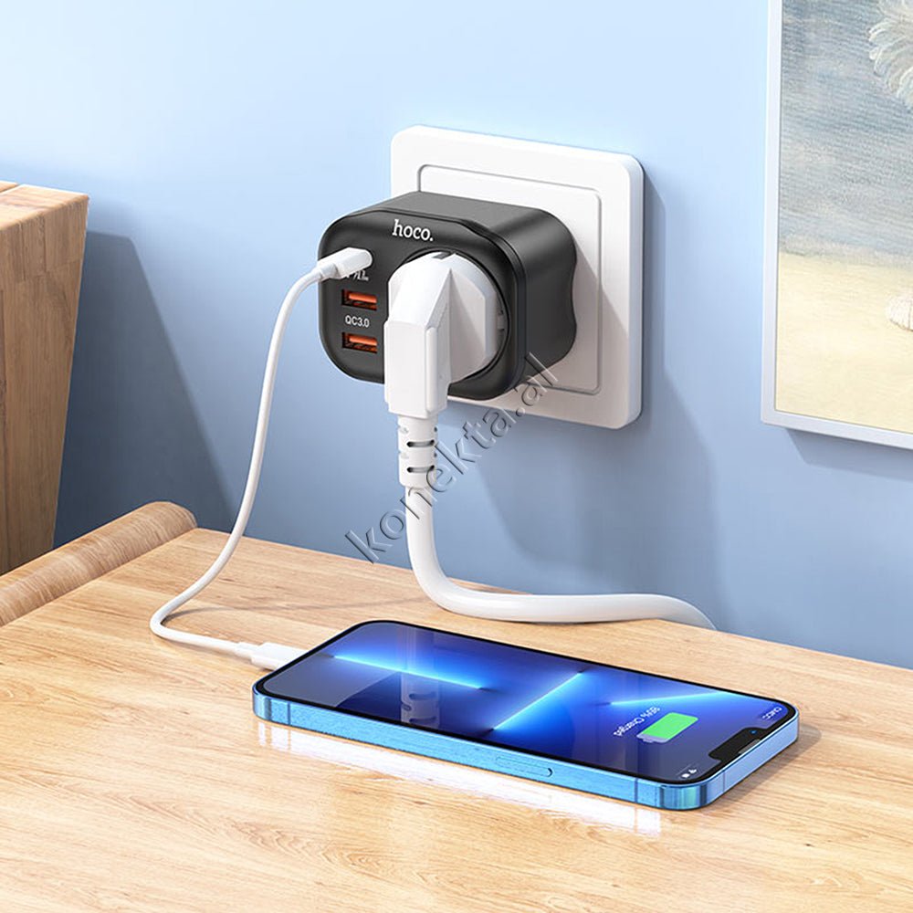 Hoco Multiprize Me 2 Porta USB Dhe Type-C - Thumbnail 6