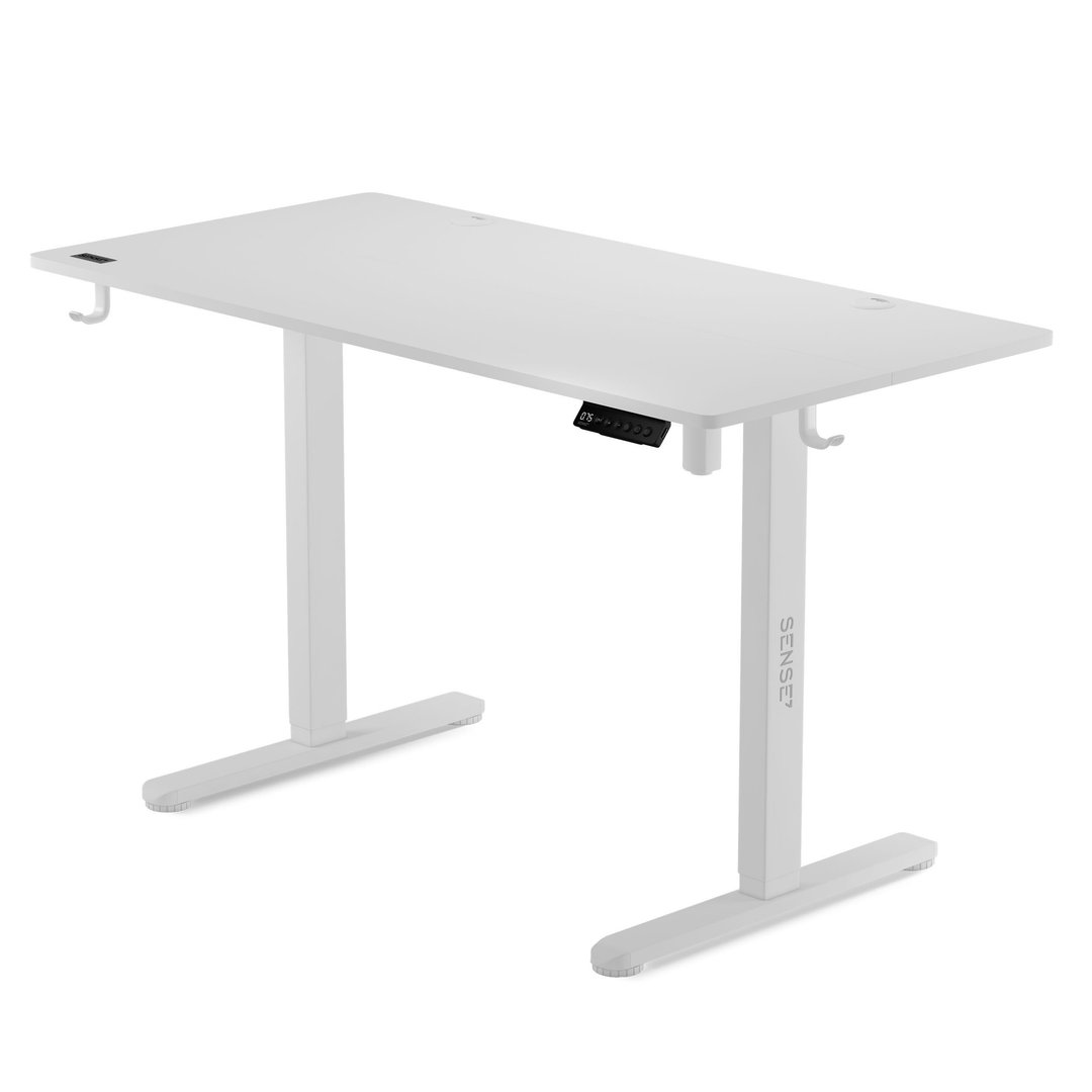 SENSE7 Nojo Electric Table, 120cm x 60cm, White - Image 1