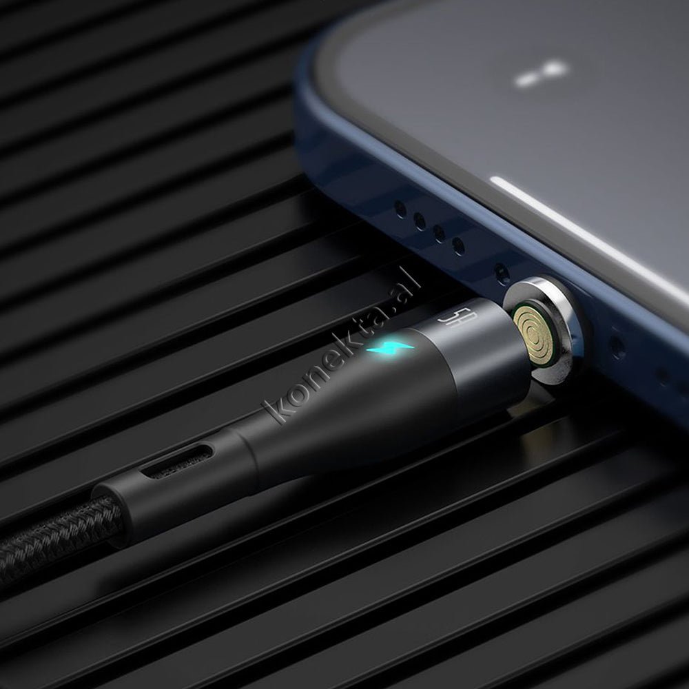 Baseus 3 in 1 Magnetic USB Cable, Lightning, Micro USB & Type-C, Black/White, 1m - Thumbnail 9
