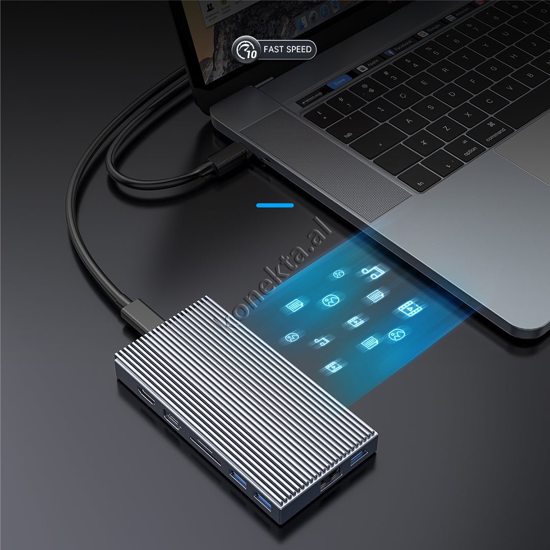Orico CDH-9N Adapter Hub, 9 Ports, SSD Reader up to 2TB, 10Gbps - Thumbnail 3