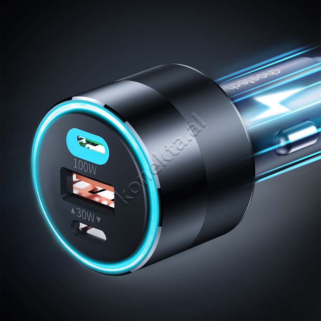 Choetech 130W Charger, 2 x Type-C, 1 x USB - Thumbnail 5