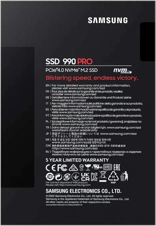 Samsung SSD 990 PRO Disk, M.2 - 2TB - Thumbnail 6