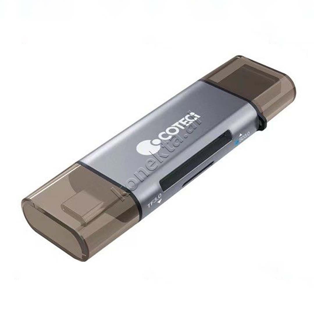 Coteci Adaptor Me Portë USB-A Dhe USB-C Për Kartë TF3.0 Dhe SD3.0 - Image 1