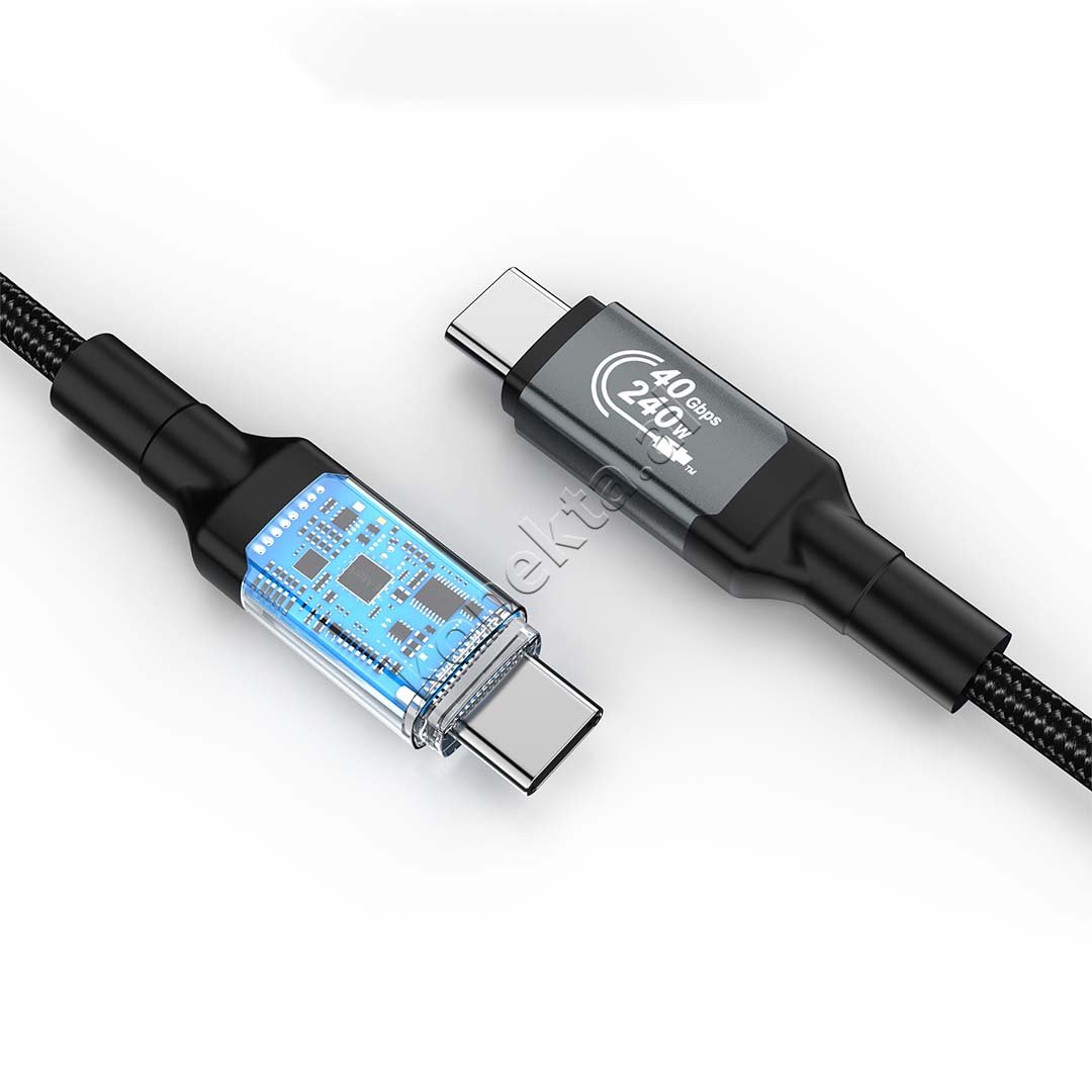 Choetech 240W Type-C to Type-C Charging Cable, 1.2m, Black - Thumbnail 4