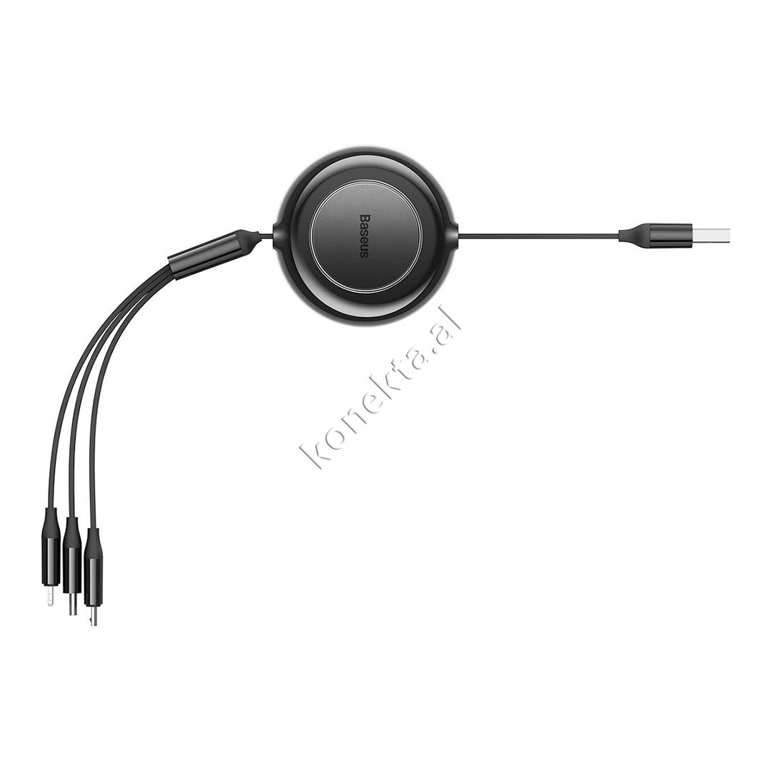 Baseus 3 in 1 Charging Cable, Type-C / Lightning / Micro, 66W, 1.1m - Thumbnail 6