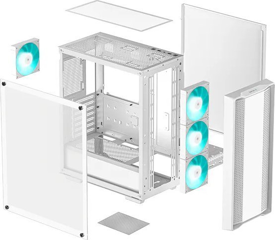 Deepcool CC560 V2 Case, White, Midi Tower - Thumbnail 5