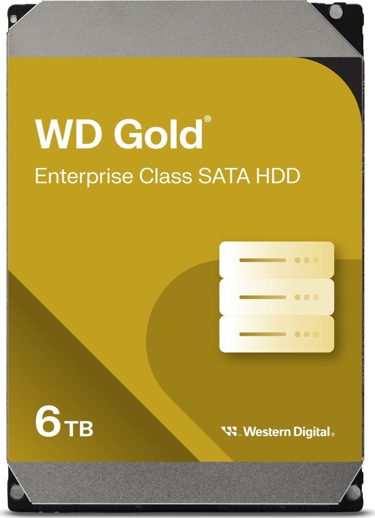 WD Gold WD6004FRYZ Disk, 6TB, 3.5'', SATA III, Gold - Image 1