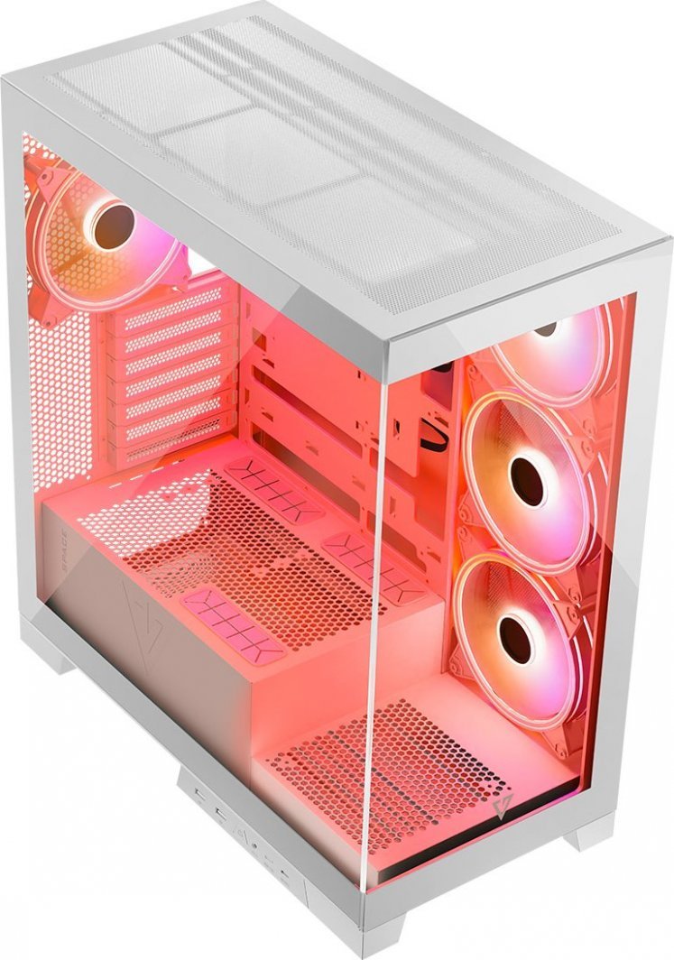 Modecom Volcano Space Apex ARGB Case, White, Midi Tower - Thumbnail 11