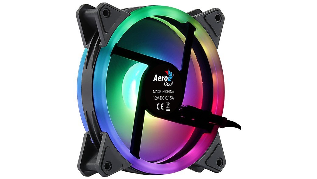 Aerocool Duo 12 ARGB Fan, 12 cm, Black - Thumbnail 3