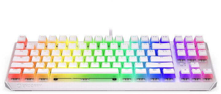 Endorfy Thock TKL Pudding Onyx Keyboard, White Red, Kailh Red, US - Thumbnail 4