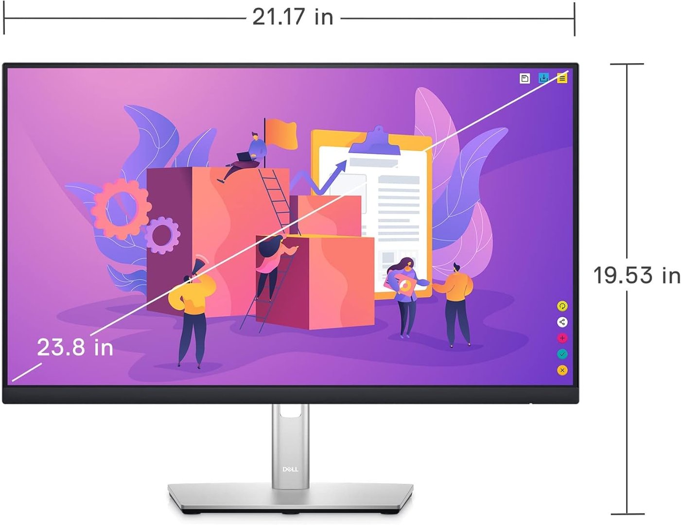 Dell P2422H Monitor, 23.8" - Thumbnail 3